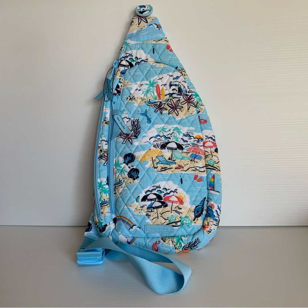 Vera Bradley Essential Quilted Sling Backpack BEACH TREASURES MSRP $79 NWT